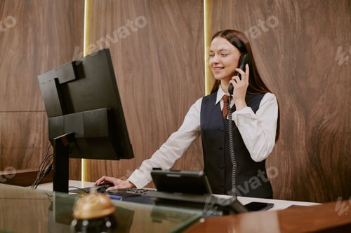 Preview: Professional Receptionist Checking Number of Reservations