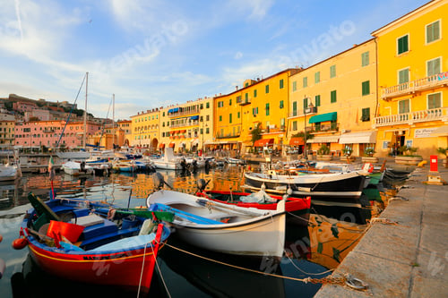 Preview: Fishermen's boats, Portoferraio village, Isle of Elba, Maremma, Tuscany, Italy