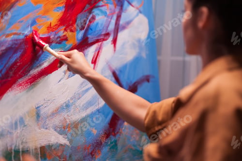 Preview: Paint brush on canvas