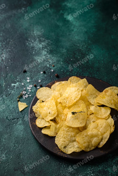 Preview: Crispy salty homemade potato chips