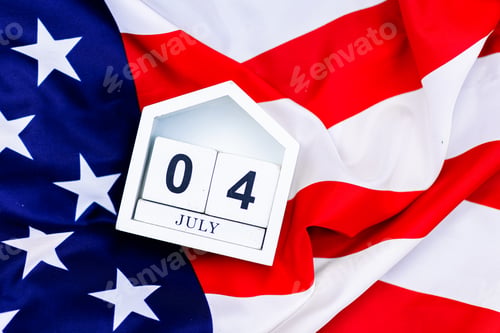 Preview: American flag closeup. Happy 4th of july background