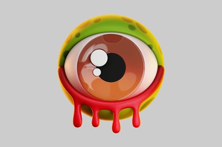 Preview: Cartoon monster eyeball with drips