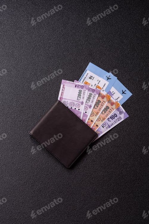 Preview: Indian money, rupee, paper banknotes, cash. Indian money for travelling