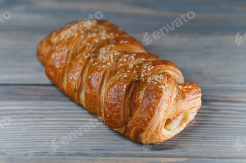 Preview: Pastries on a wooden background