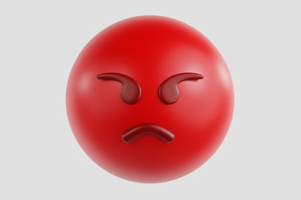 Preview: 3D Red Angry Face Emoji