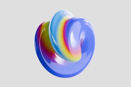 Preview: Organic colorful 3D abstract torus