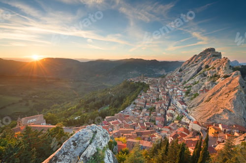 Preview: Pietrapertosa, Italy at Sunset