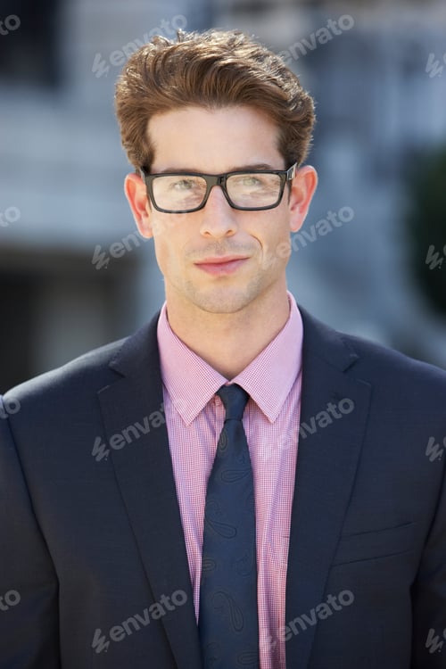 Preview: Portrait Of Businessman Outside Office