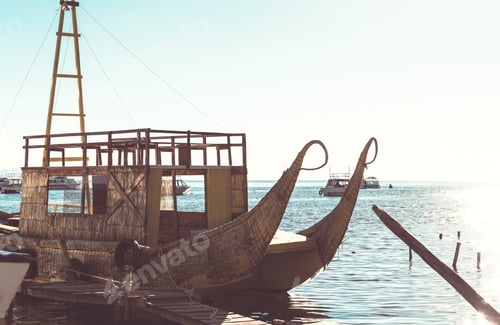Preview: Boat on Titicaca lake