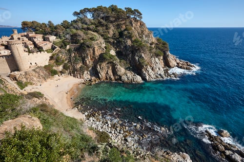 Preview: Picturesque mediterranean town of Tossa de Mar. Catalonia, Spain