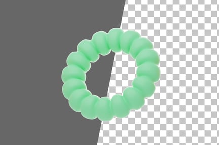 Preview: Green Soft Body Ring Shape 3D Icon