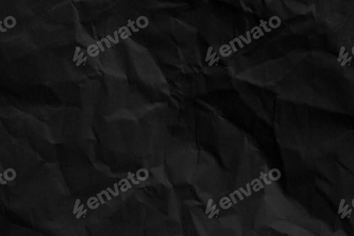 Preview: Abstract crumpled black paper texture background for design