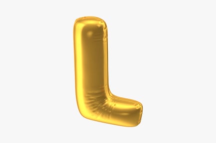 Preview: Golden Foil Letter L Balloon