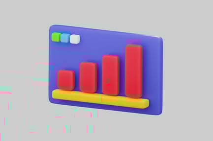 Preview: Bar Graph with Four Red Bars and Yellow Line