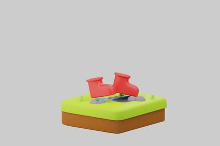 Preview: Rainy season boots on green patch
