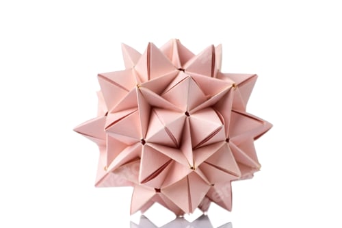 Preview: Light pink flower origami figurine