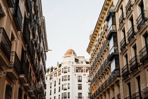 Preview: Old residential buildings in central Madrid, Spain