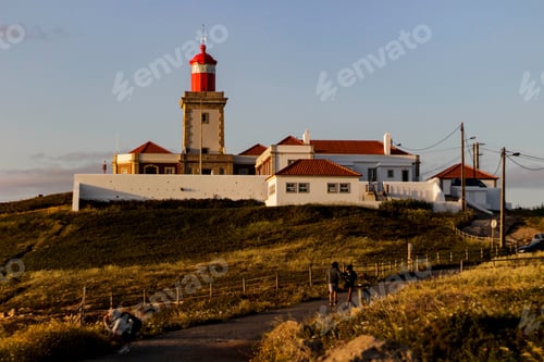 Preview: Beautiful shot of a large lighthouse on Cabo da Roca