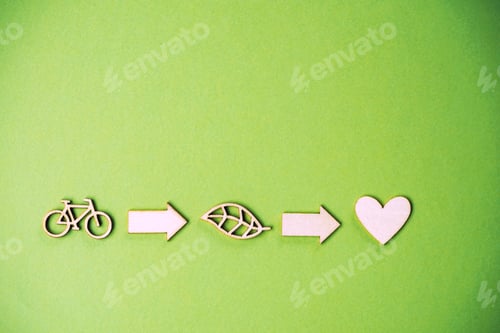 Preview: Conceptual image about use a bicycle and environment