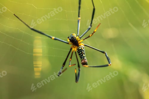Preview: Golden Web Spider knit large fibers to trap insects