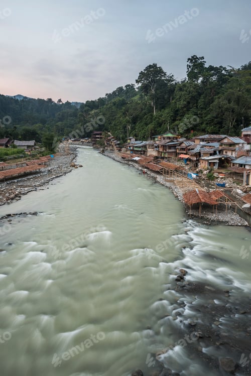 Preview: Bukit Lawang at sunrise, Gunung Leuser National Park, North Sumatra, Indonesia, Asia