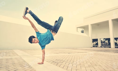 Preview: Breakdance Movement Teenagers Trendy Lifestyle Concept