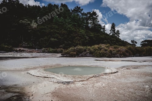 Preview: Small crater lake near hill