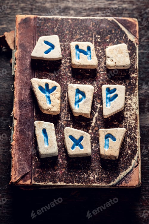 Preview: Original runic divination by stones based on futhark alphabet