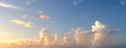 Preview: Beautiful colored cloudy evening sky. Abstract sky background.
