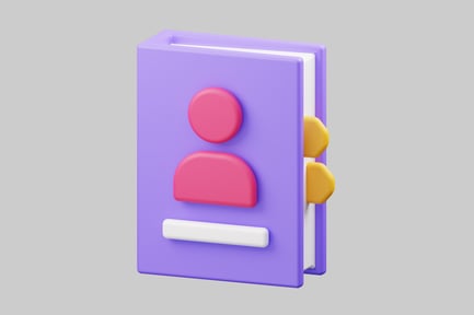 Contact book with tabs