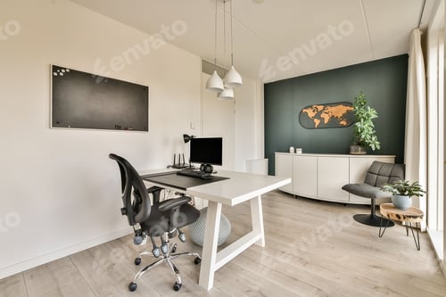 Vorschau: Spacious bright workplace with a computer
