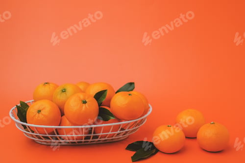 Preview: Orange or mandarin on orange background.