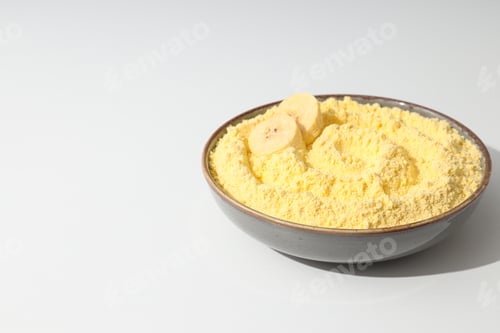 Preview: Banana flour, concept of cooking food, tasty banana flour