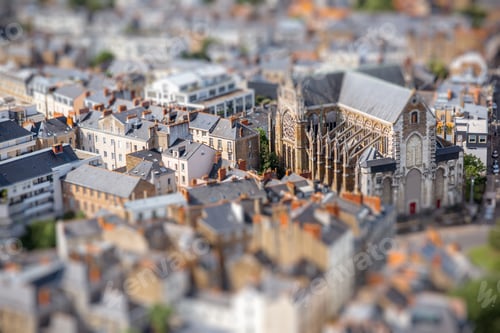 Preview: Aerial view on Nantes city in France
