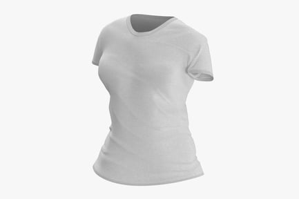 Preview: Worn White Crew Neck Tee Female - Heather Banded