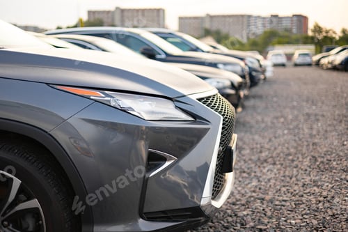 Preview: Luxury SUVs Parked Outdoors