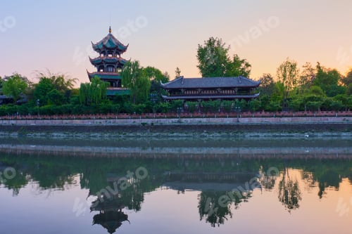 Preview: Wangjiang Pavilion in Wangjianglou park. Chengdu, Sichuan, China