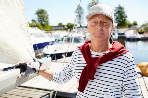 Preview: Senior man on yacht