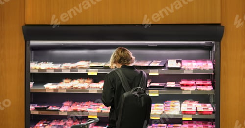 Preview: Man Purchasing A Packet Of Meat At The Supermarket
