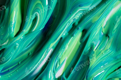 Preview: Mix of green and blue paint