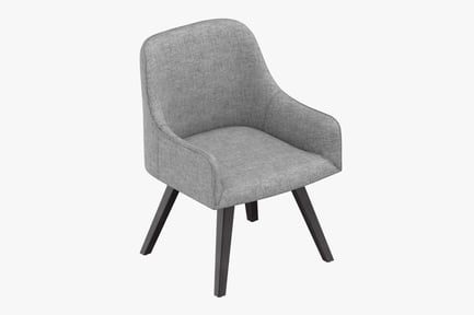 Preview: Modern Gray Upholstered Armchair