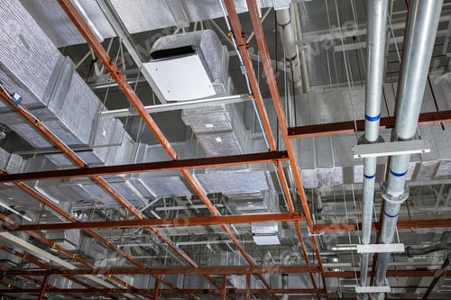 Preview: High scaffolding structure under construction beams