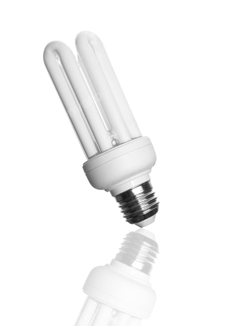 Preview: Energy saving compact fluorescent light bulb isolated