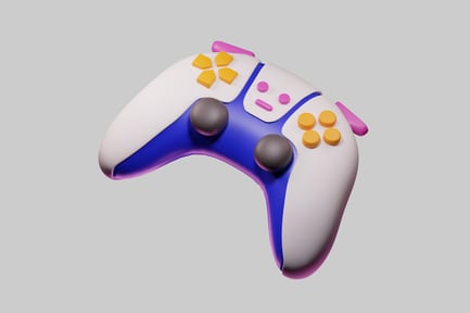 Preview: Game controller with multicolored buttons
