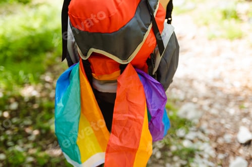 Preview: backpack with gay pride flag