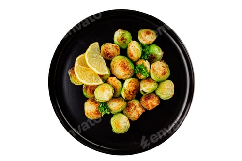 Preview: Brussels sprouts roasted vegetable main course tasty snack fresh gourmet food