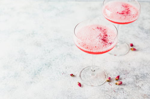 Preview: Pink Raspberry Cocktail in drink glass