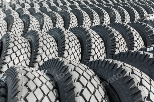 Preview: Photo of black big tires on wheels for large cars