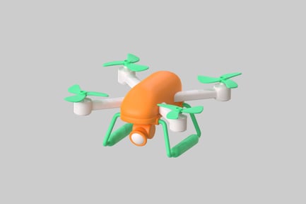 Preview: Cartoon Drone with Camera