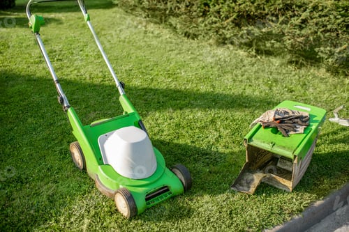 Preview: Lownmower on the grass outdooors